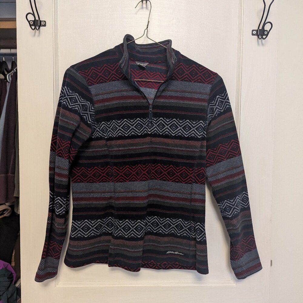 Eddie Bauer 1/4 zip fair isle